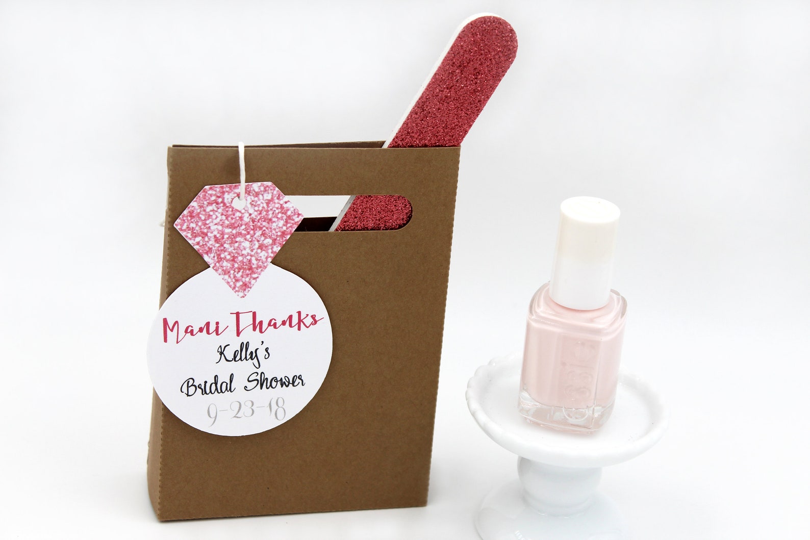 Nail Polish Favor Tags Mani Thanks Favor Tags Bridal Wedding Etsy