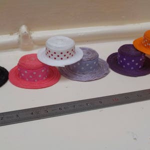 1/12th miniature hat with polka dots 8 colors to choose from image 8