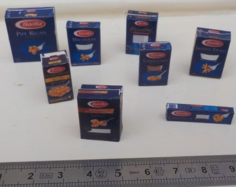 Miniature pasta boxes - 1/12th - 1/6th - 8 models to choose from