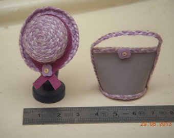 Purple miniature hat or bag 1/12th