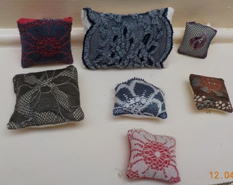 Miniature lace cushions 1/12th-1/6th- seven possible models