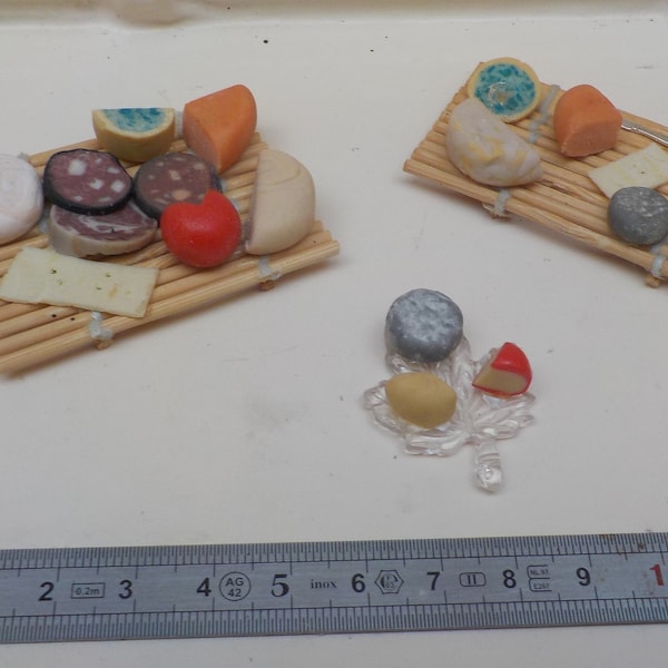 Plateau de fromages miniature 1/12ème -3 modèles possibles