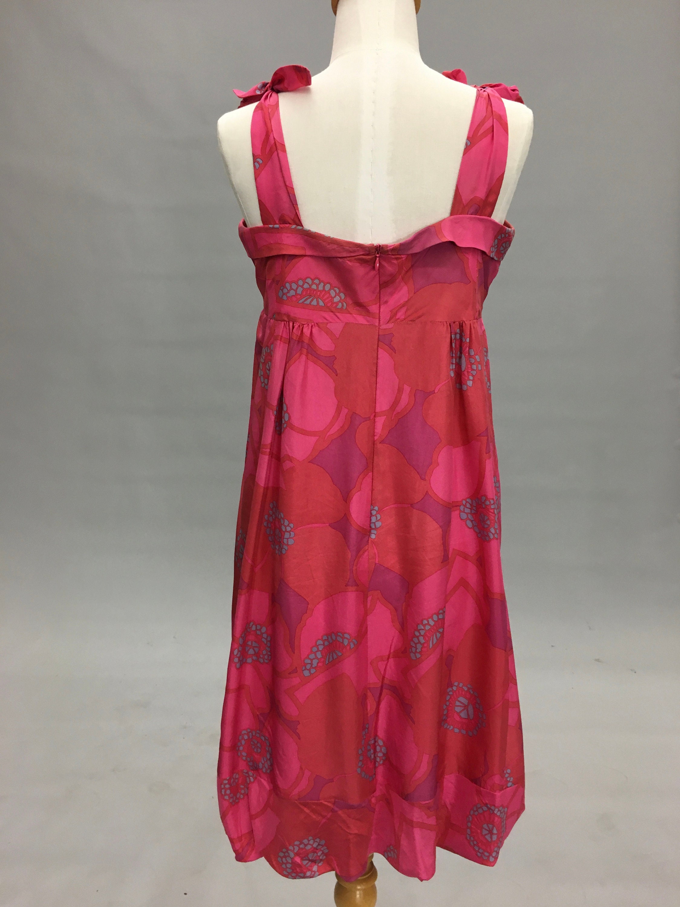 Vintage Marc Jacobs Pink Floral Silk Mini Dress Sweetheart - Etsy