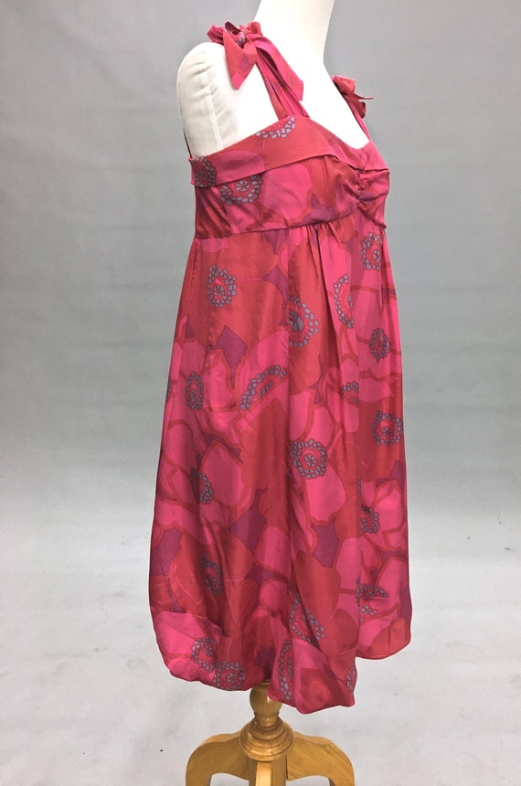 Vintage Marc Jacobs Pink Floral Silk Mini Dress~ … - image 4