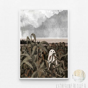 There's A ghost in the Cornfield again A3 Art Print