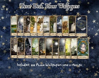 NO AI Ghost Phone Wallpapers - Tarot Card Collection iOS/Android Icons (Digital Download)