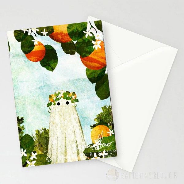 Tangerine A6 Sized Greetings Card