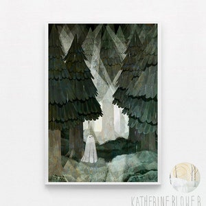 Pine Forest Ghost A3 Sized Art Print