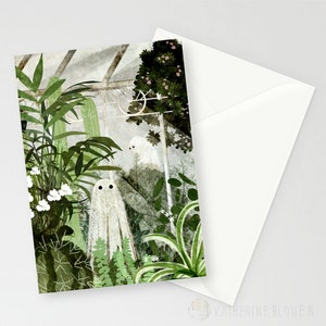 There's A Ghost In The Greenhouse Again A6 Sized Greetings Card
