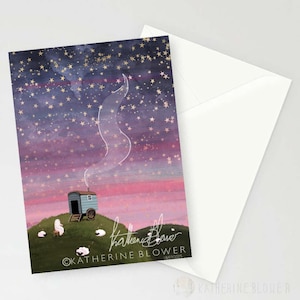 Carte de voeux rouge ciel A6