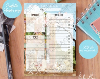 Ghost Cafe Digital/ printable Daily Planner Page
