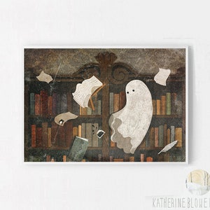 There's a Poltergeist in the Library Again... A3 Art print