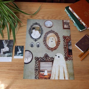 There's A Ghost in the portrait gallery A3 Sized art print