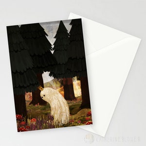 Carte de voeux grand lit champignon A6