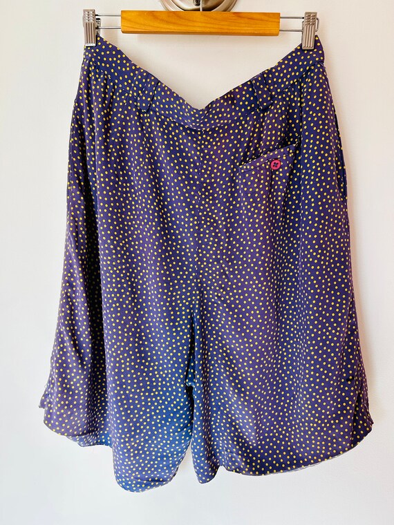 Imperfect Vintage Purple with Yellow Polka Dot Si… - image 4