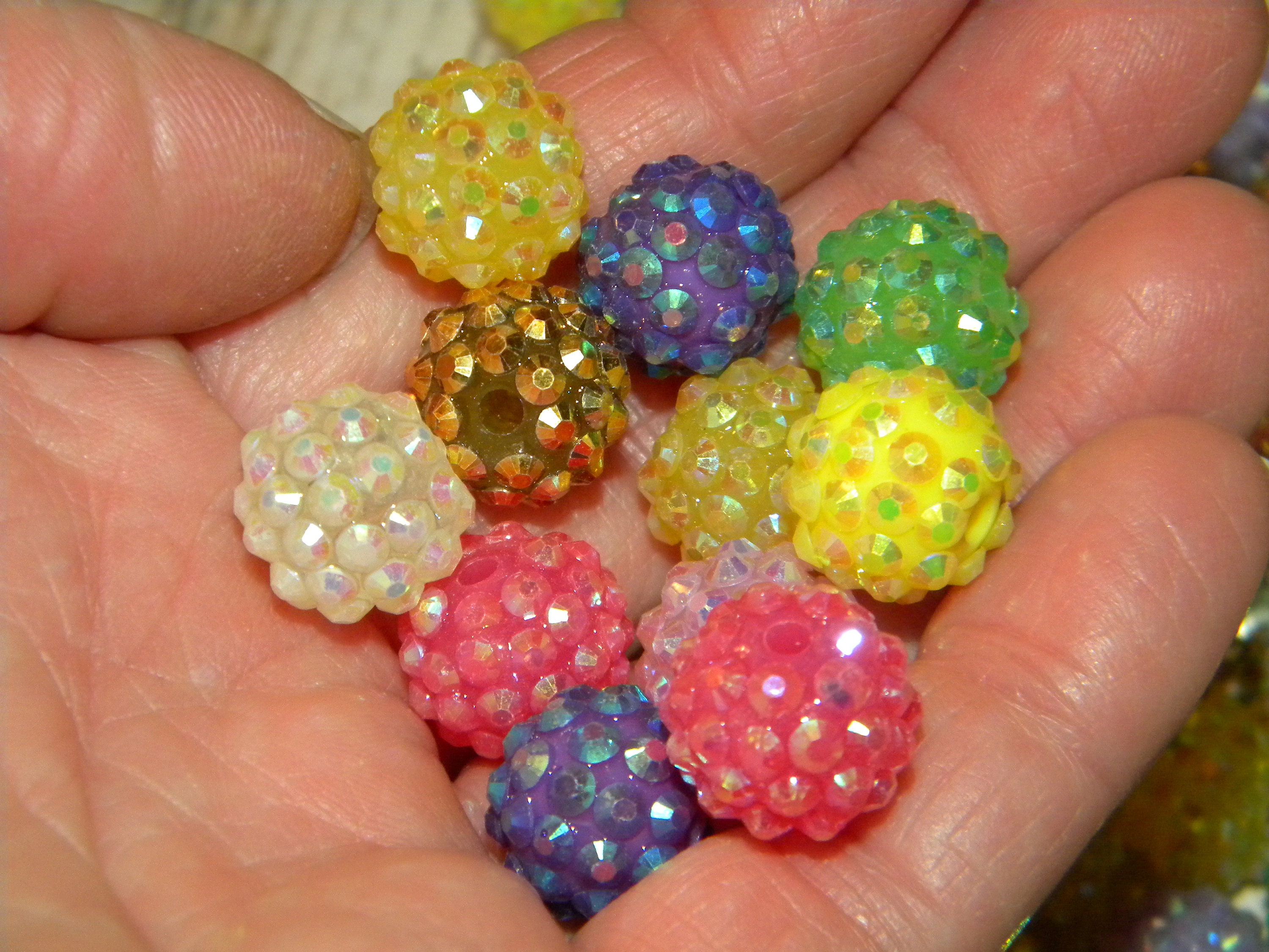 6mm Tiny Round Acrylic Beads - Gumball Bubblegum Plastic or Resin Beads -  Mixed Colors, Small Size Beads - 500 pc set
