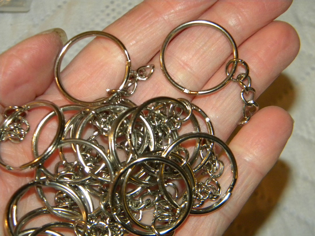 New 80/pc BULK Sale Key Ring Round KEY CHAIN Key Ring Add Your Charms