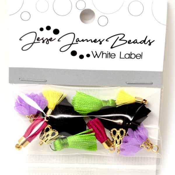 NEW 1/White Label pack Jesse James  beads Night Garden tassel kit earring bracelet jewelry making supplies Mini Mix collection (#8)