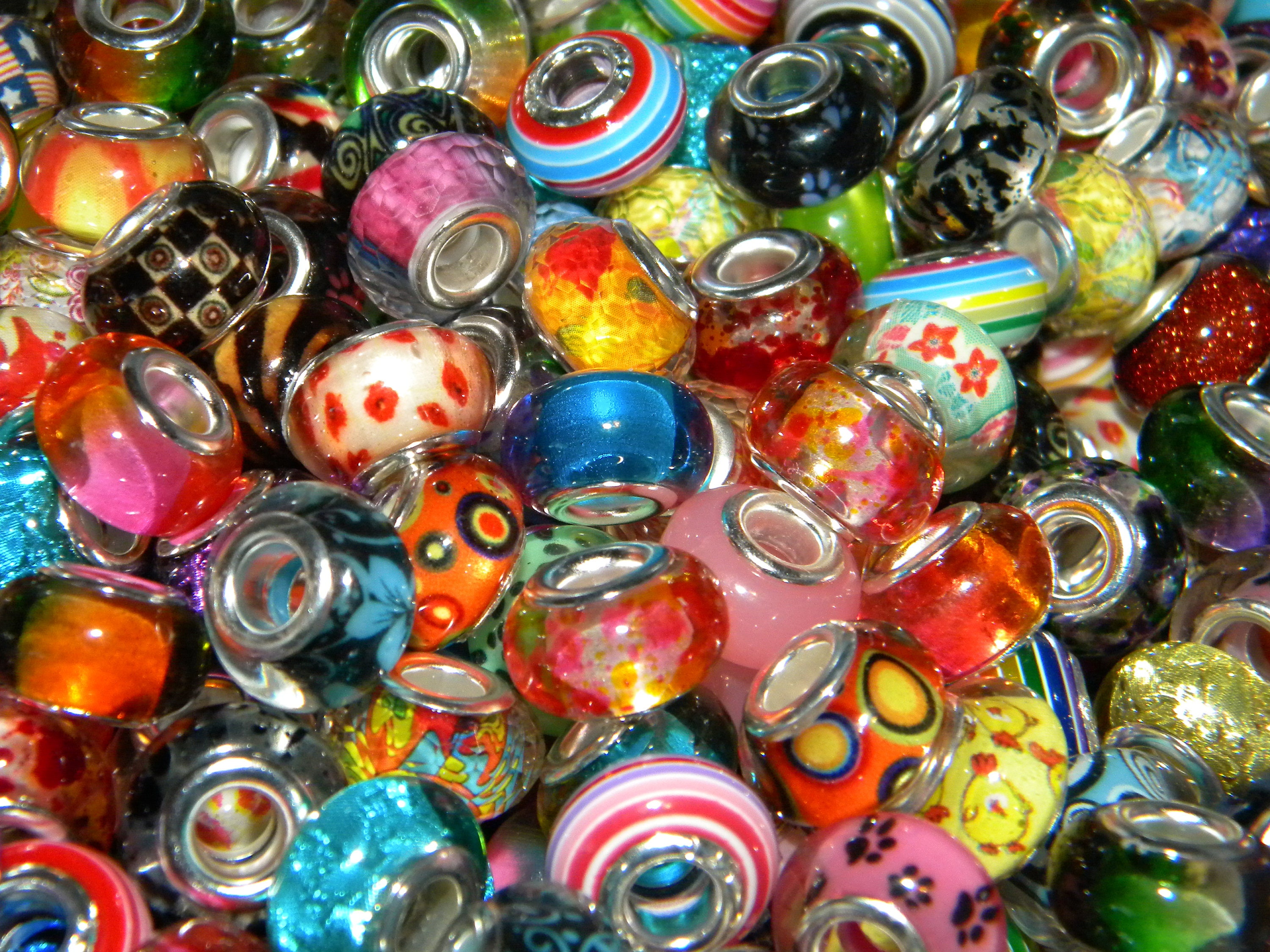 NEW 200/pc European beads MIXED colors 14mm size VERY Highly quality …