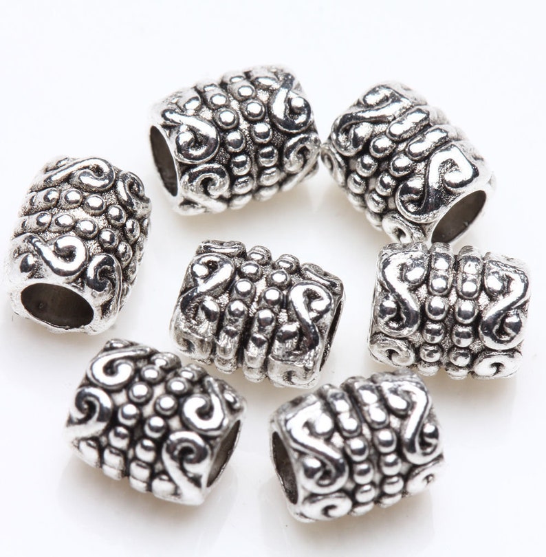 Tibetan Silver Round Spacer Beads 6x3mm Metal Flower Accessories Jewelry Finding