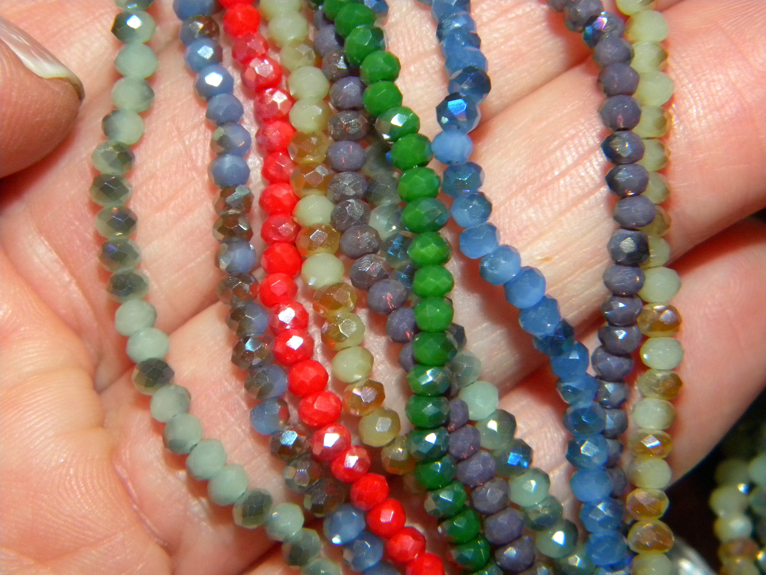 12/0 8/0 6/0 Rainbow Rondelle Seed Beads 2mm 3mm 4mm - Silver Lined Multi  Color Glass Seed Beads - Rainbow Rocailles - Rainbow Seed Beads