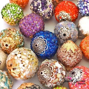 New 10/pc Jesse James 19-22mm Loose bead Focal Pastel ARTISAN Mixed BOHO-ELITE  Random Mix Bag of different colors