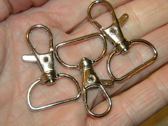 New 20/pc BULK Silver Tone 38mm Long Lobster Claw Clasp 360 Deg