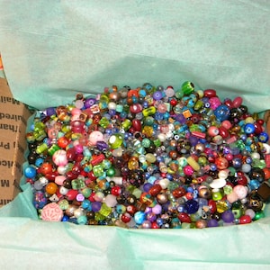 Bulk Lot Glass Beads for Jewelry Making Clear Color Glass Beads Tube 10 lb