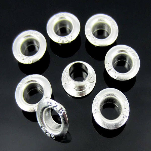 NEW 20/pc Grommet  European Bead Cores 9.5mm Stamped 925 Sterling Silver Plated 5mm Hole for Charm Beads jewelry making supplies