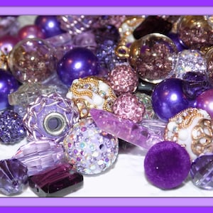 20/pc Lavender/Purples/Plum Mixed Jesse James beads Loose bead Random Mixed size & shape 6mm-25mm jewelry making supplies