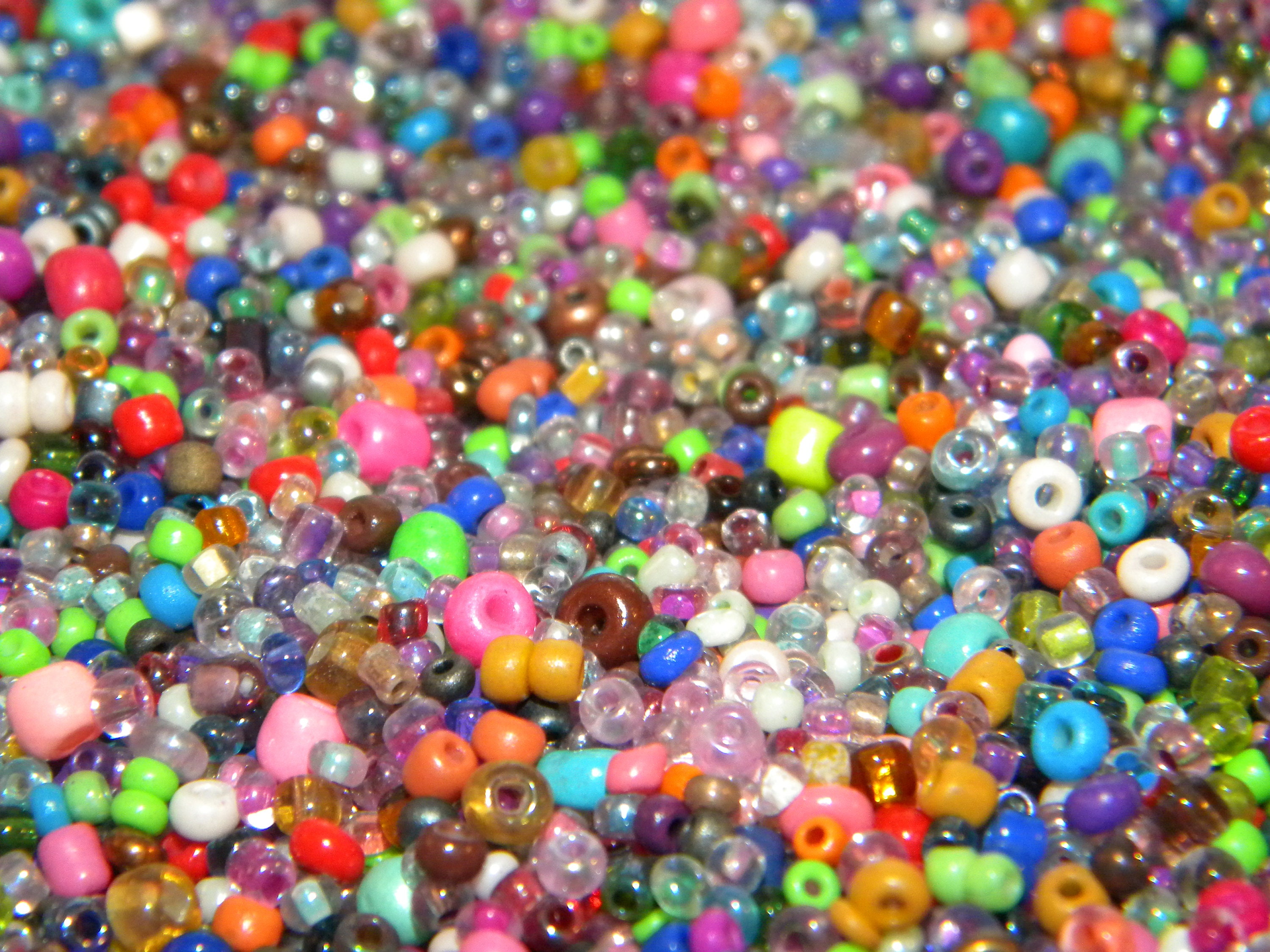 Bulk 500g = 1+ LB Iridescent White Tiny Size 12/0 Loose Glass Seed Beads 2mm