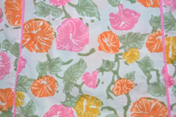 SALE Vintage Floral Summer Cotton Dreses Pink & O… - image 5