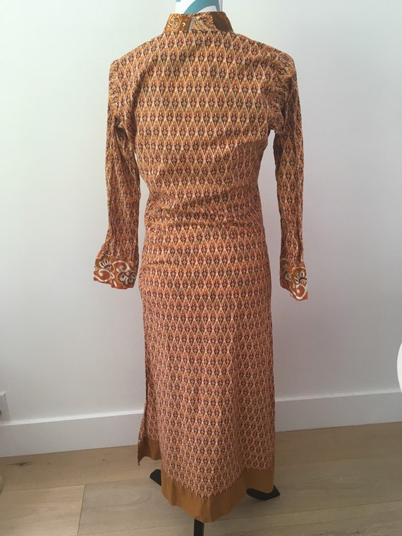 Vintage 1970s Caftan Tunic Indian Ethnic Dress Br… - image 7