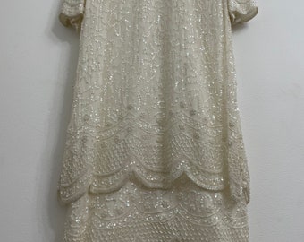 white beaded dress 1920s This item is unavailable 1920s White Beaded Wedding Dress