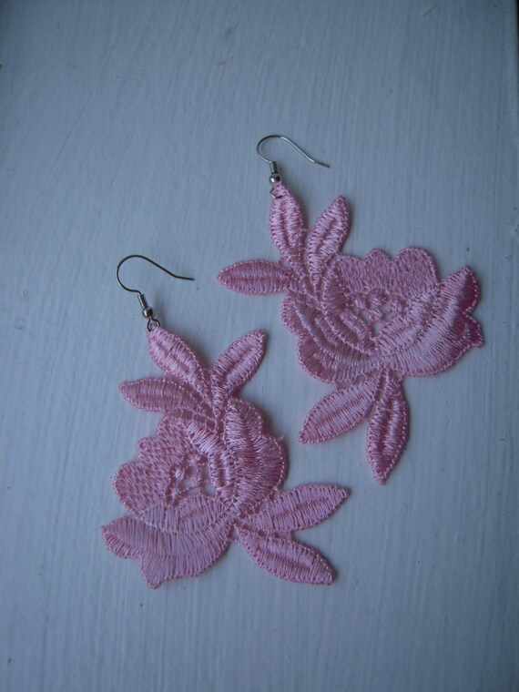 Items similar to Lace applique earrings on Etsy