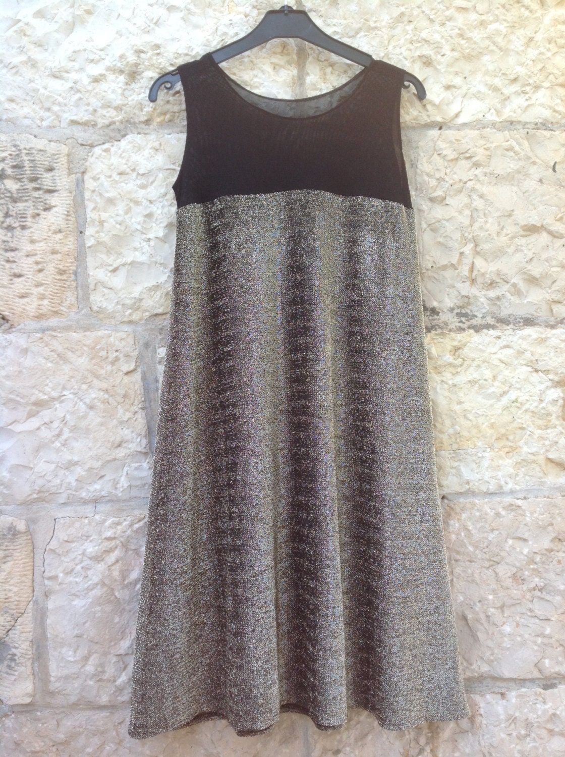 Golden Dress / A Line Dress / Sleeveless Dress / Cocktail Dress / Chic ...