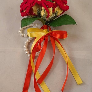 Eternally Yours Crochet Rose Corsage Wristlet