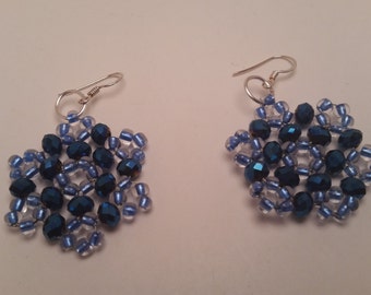 Frozen Blue Snowflake Earrings