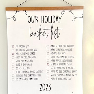 Holiday Bucket List Template, Christmas Bucket List, Editable Christmas List Christmas List with Kids, Christmas Activity List, Family To Do