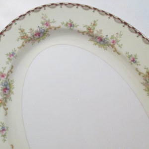 Vintage Meito China Oval Serving Platter 16 inch for Thanksgiving, Christmas, Family Dinner, Holiday Dinner, Wedding, Bridal Luncheon, Gift