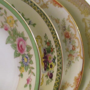 Vintage Mismatched China Dessert Bowls, Fruit Bowls, Berry Bowls, Tea Party, Shabby, Farmhouse, Wedding, Bridal Luncheon, Shabby-Set of 4