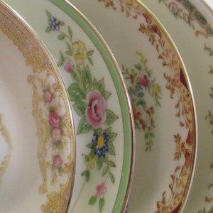 Vintage Mismatched China Small Dessert Bowls, Fruit Bowls, Berry Bowls, Gift, Garden Party, Bridal Luncheon, Wedding Gift - Set of 4