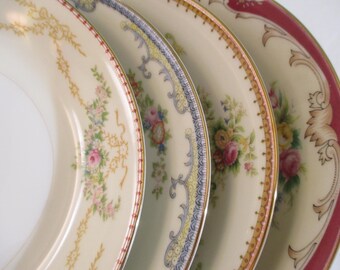 Vintage Mismatched China Soup Bowls, Salad Bowls -Set of 4