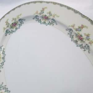 Vintage Meito China Oval Serving Platter 16&quot;,Easter, Thanksgiving, Christmas, Farmhouse, Rustic, Shabby