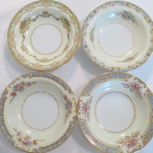 Set of 4 Mismatched China Berry Bowls. Small Bowls. Tea Party Etsy