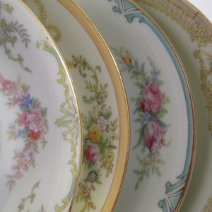 Vintage Mismatched China Dessert Bowls, Fruit Bowls, Berry Bowls, Sauce Bowls, Easter, Mother&#39;s Day, Shabby, China Bowls - Set of 4