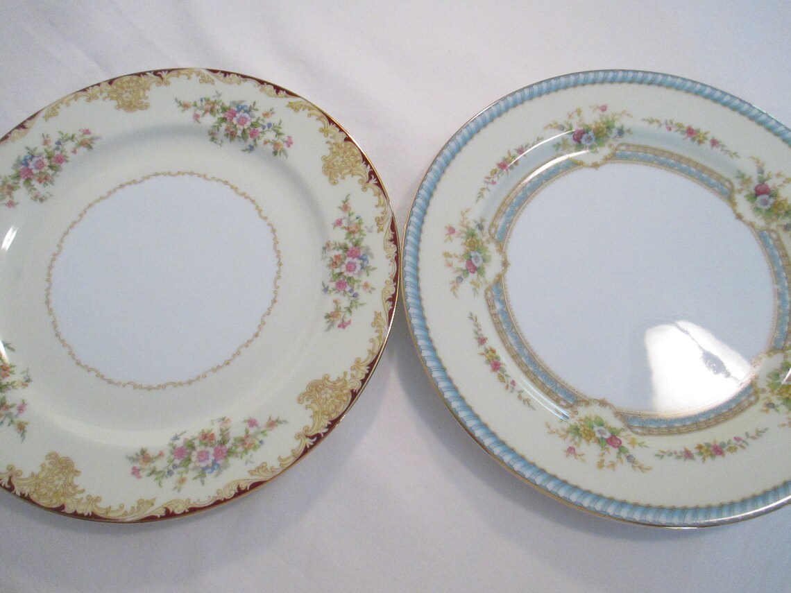 Vintage Mismatched China Dinner Plates for Wedding Birthday Etsy
