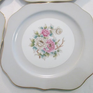 Vintage Noritake China Square Salad Plates, Thanksgiving, Christmas - Set of 4