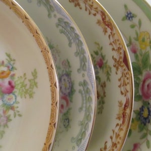 Vintage Mismatched China Dessert Bowls, Fruit Bowls for Christmas, Thanksgiving, Farmhouse, Shabby, Rustic, Gift - Set of 4