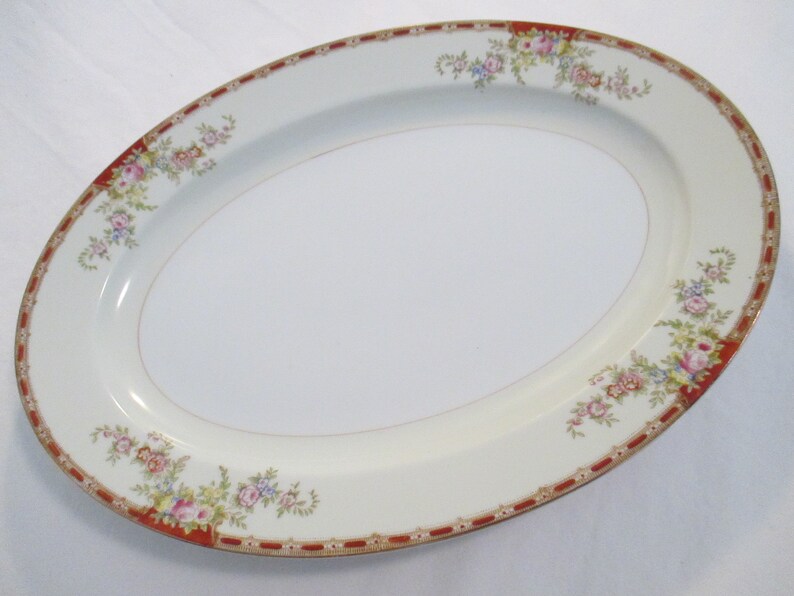 Vintage Grace China Ogden Oval Serving Platter With Etsy